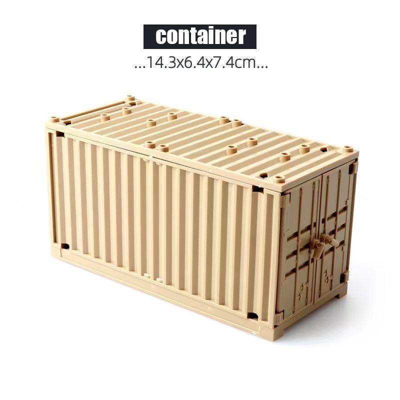 MOC WW2 Military Oil Barrel Weapons Box Building Block Set War Scene Accessories Bullet Motorcycle Sandbag Block Bricks Toys  Playsets