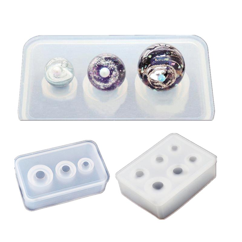 SNASAN Silicone Mold Ball Beads 9mm-25mm Epoxy Resin Silicone Mould DIY Handmade Craft Charms Jewelry Making Tool