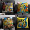 Simpsons La Peliculalos Pillow Case Linen Cushion Covers For Decorative Sofa Home Pillows Case Car Chair Pillows Cases