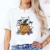Halloween Cats Graphic Y2k Tops Women T-Shirt Casual Ulzzang Harajuku Streetwear Aesthetic Female Clothing Short Sleeve Tees