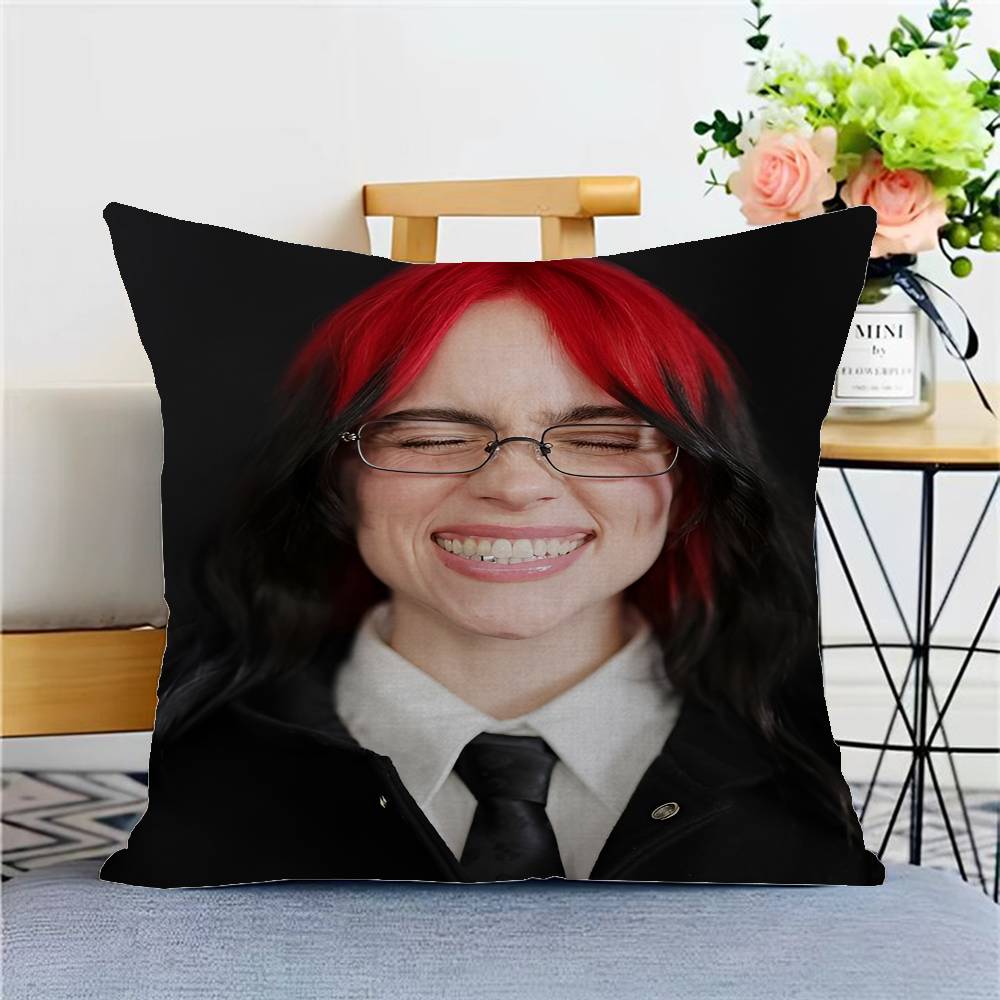 B-Billie E-Eilish Pillow Anime Pillow Sofa Bed Head Pillow Cover Cushion Cover 45x45 Cm Fashion