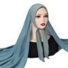 Quick pullover headscarf, pearl chiffon, convenient headscarf, scarf, lazy headscarf set.