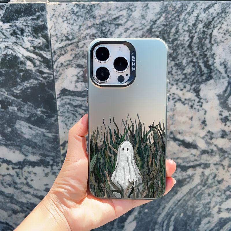 

Cute Ghost Shockproof Phone Case For iPhone 13 12 Pro Max 13 Mini 16 15 14 Plus Pro Max 11 Laser Protection Back Cover Fundas iphone 13Mini