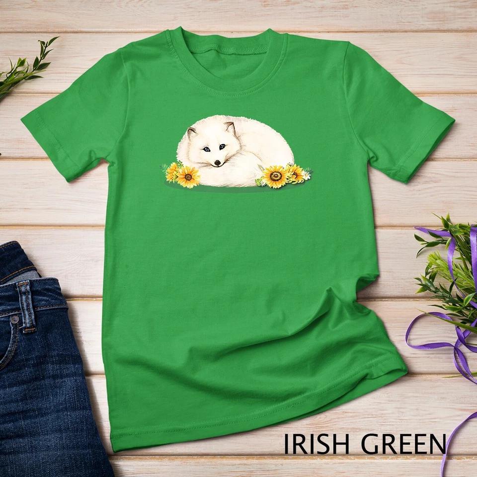 Arctic Fox Flower T-Shirt Unisex T-shirt 5 3XL