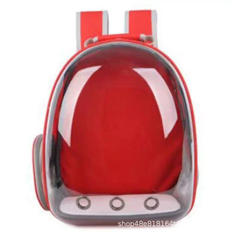 Atmungsaktiver Transparenter Katzen- & Hundetransportrucksack - Handgehaltenes Weltraumkapsel-Design