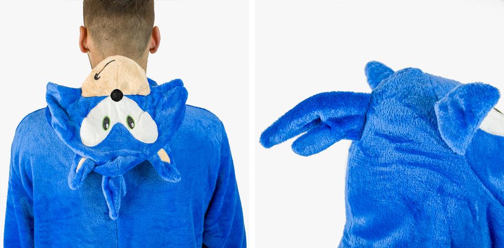 Kigurumi pigiama intero da uomo tuta intera costume sonic Costume Onesie A103 - M