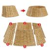 Elegant Wicker Christmas Tree Skirt Traditional Holiday Decoration Essential X3UC