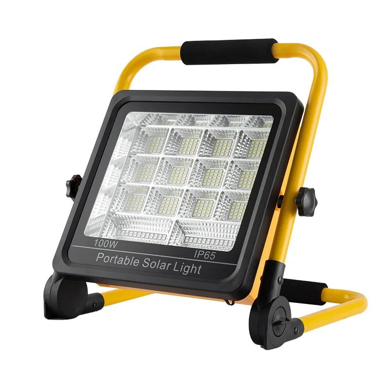 50/100W Newest Portable USB Rechargeable Floodlight Outdoor Solar Light Super Brightness Floodlight High Waterproof Searchlight