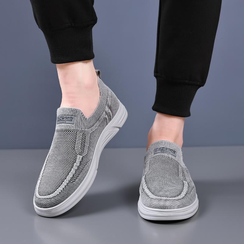 Fashion Men's Mesh Casual Shoes Daily Park Non Slip Walking Shoes Versatile Comfortable Soles Men's Loafers Sports Versatile Shoes