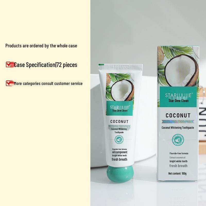 Xinglu Jie 100g Whitening Toothpaste: Fresh Breath, Stain Removal, Mint Flavor, Coconut Formula, Teeth Protection.