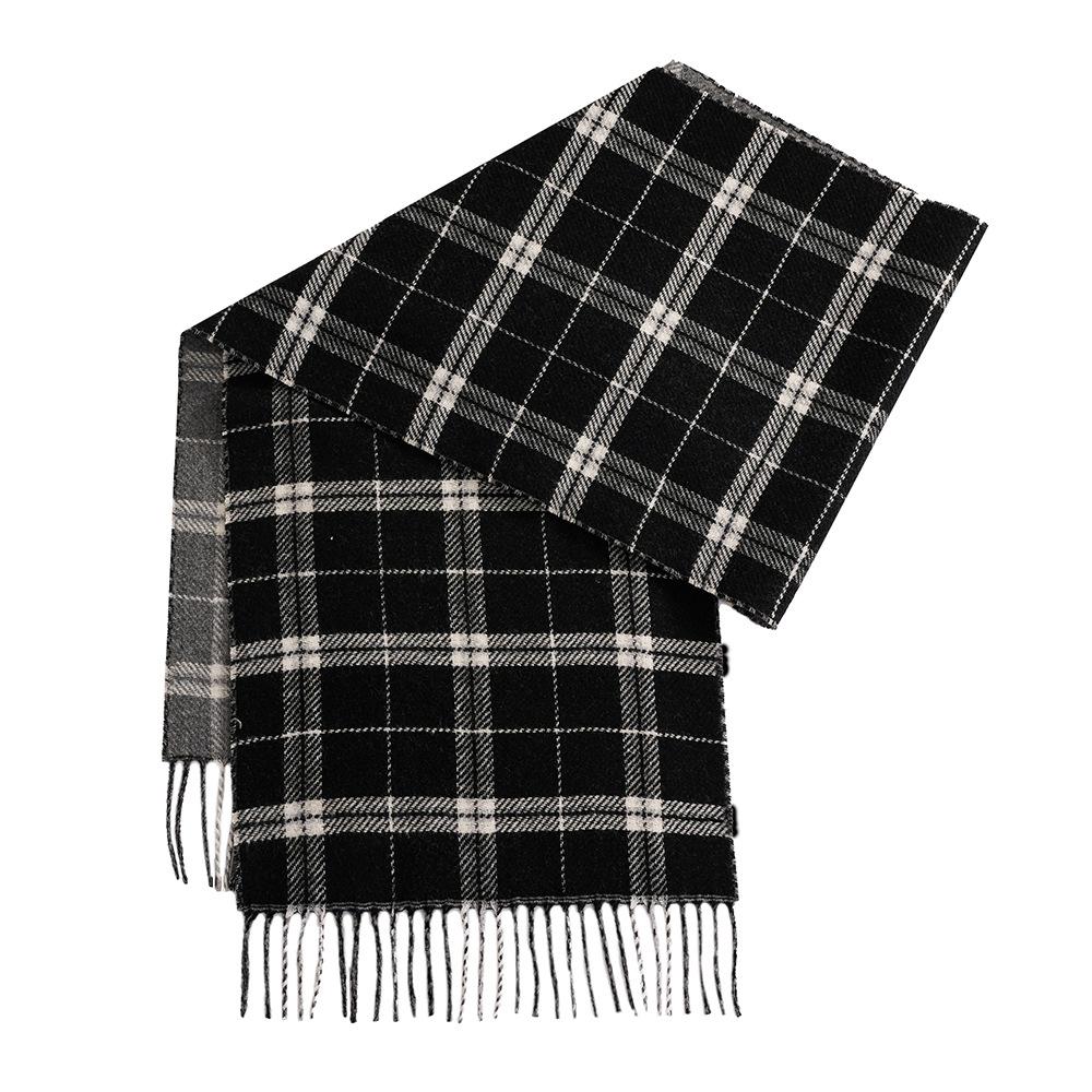 New Fashion Plaid 11 Scarf Women's Autumn and Winter Warm Tassel Shawl Versatile Student Scarf Men