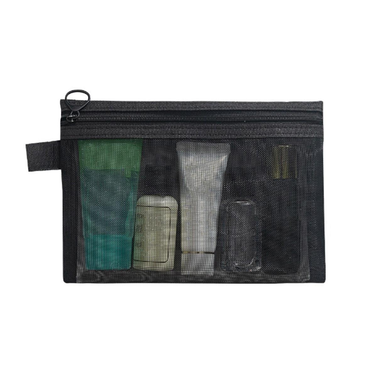 

Mesh Simple Travel Cosmetics Storage Bag, Large-Capacity Toiletries Storage Bag, Portable Makeup Bag for Business Trips, 1 Pc чорний