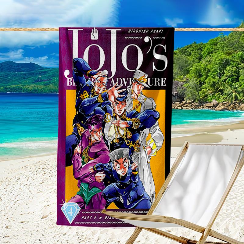 Proof Beach Towel with a JoJo's Bizarre Adventure3 Pattern - Soft,absorbent,quick-drying,machine Washable - Perfect for Swimming,camping,bathing