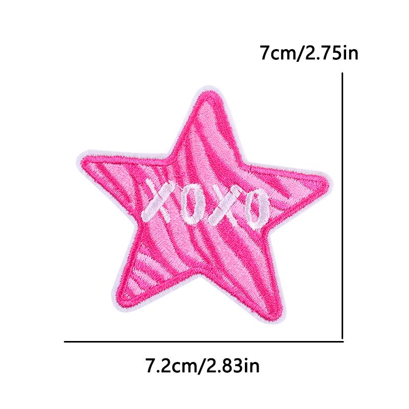 Lips Love Heart Patch Cartoon Embroidery Patch DIY Iron On Patches For Clothing Thermoadhesive Patches On Clothes Sewing Sticker