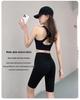 Shark Women's High Waist Gray Yoga Shorts - Spring/Summer Hip-Lifting Base Layer for Fitness