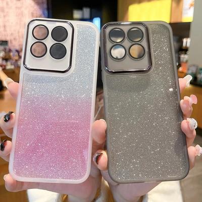 Etui silikonowe z brokatem i gradientem For Honor X8C do Honor X8 C X9C Smart X7C Magic 7 Lite 7pro Lens Camera Protetcor odporne na wstrząsy etui na telefon