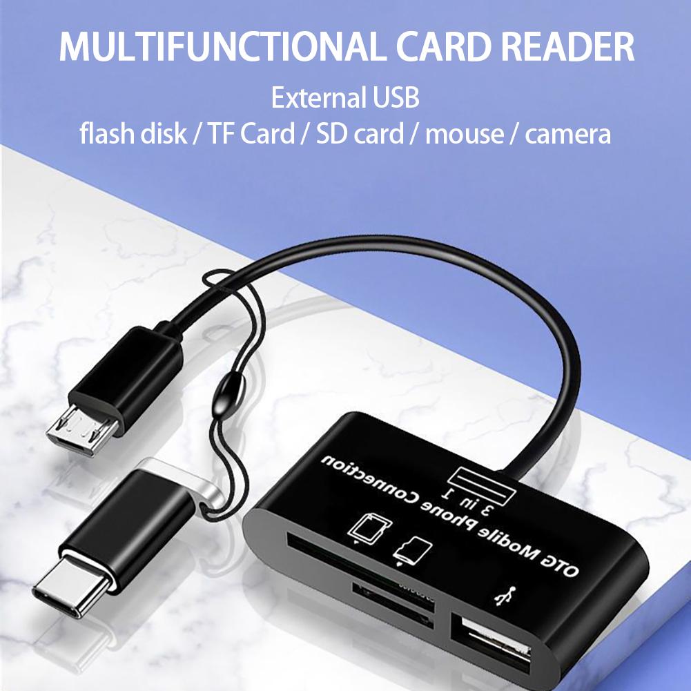 Multifunction Card Reader TF/SD/U Disk/Mobile Phone Camera Type-C OTG Universal Expansion Card Reader