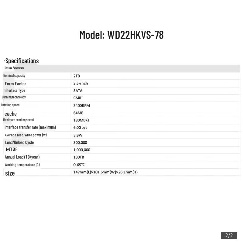 HIKVISION 2TB WD Purple Surveillance Hard Drive