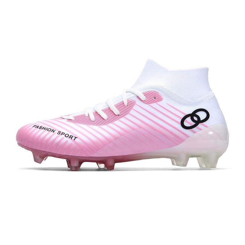 High-top football shoes with broken nails, artificial turf nails, leather feet, boys, girls and teenagers, training shoes