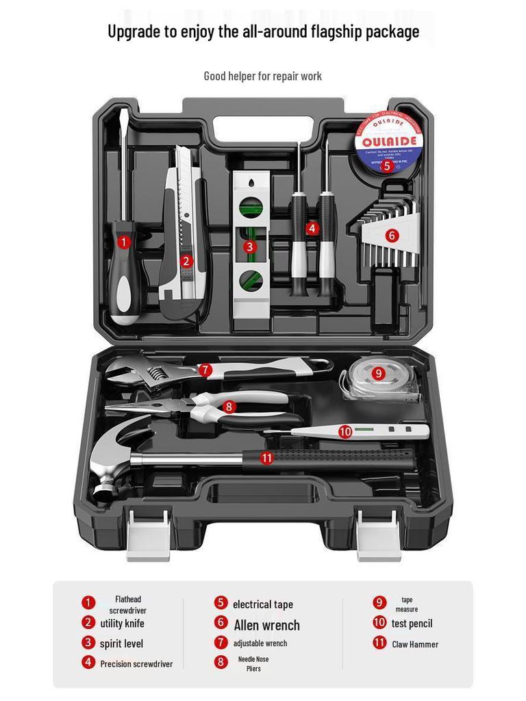 Set de Unelte Multifuncțional pentru Electricieni și Tâmplari - Ideal pentru Reparații Casnice
