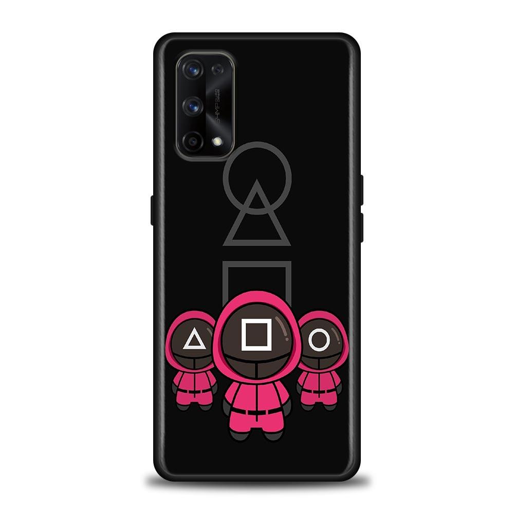 Custodia carina Squid Game TV Rossa Verde Per Realme C21Y C21 C25 C20 C15 C12 C11 C1 GT Master Neo Neo2 5G Funda Capa Custodia Morbida in Silicone