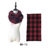 Wind autumn and winter women's warm colorful grid imitation cashmere double-sided fringed grid scarf