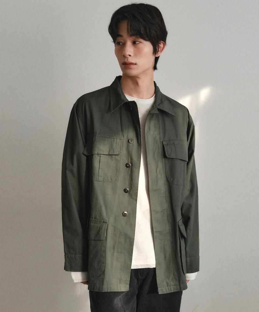Wednesday Oasis French Work Safari Jacket_Khaki(Wc25-Sh02)