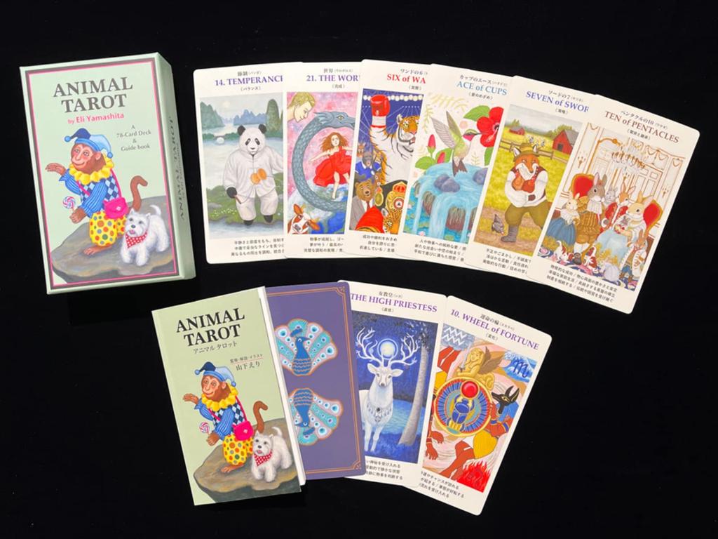 Nichiyu Tarot Waite Fortune Telling Tarot for New Japanese Includes Instruction Manual Cards, 78-Card, Edition, [Authentic] [ANIMAL TAROT] "Animal