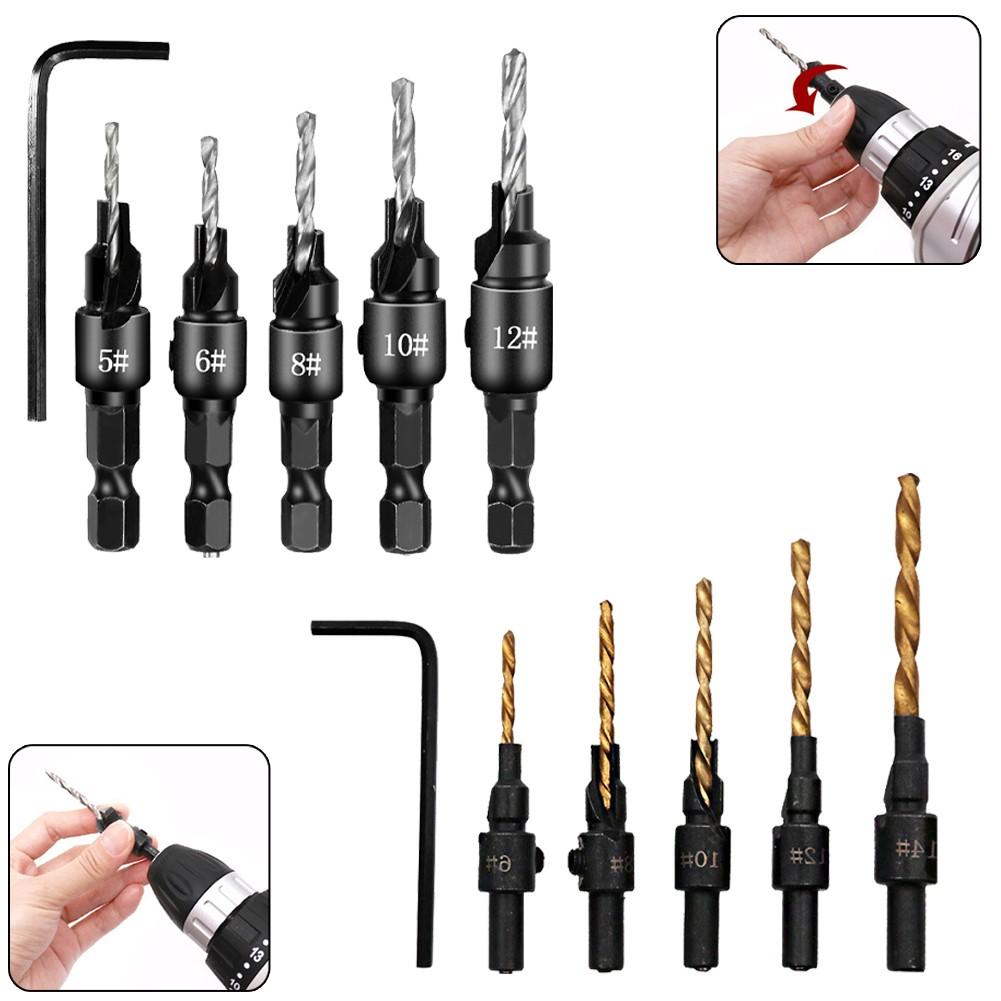 Hex Shank Drill Bit Parts Replacements Steel 45 1 Set