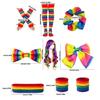 Rainbow Tutus Skirt Flower Headband Rainbow Rave Outfit Rainbow Costume Accessories Halloween Dressing Up Cosplay Costume