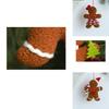 Adorable Brown Gingerbread Man Fabric Ornaments For Charming Christmas Tree Decoration