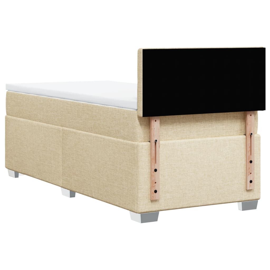 Vidaxl Continental Bed With Mattress, Cream, Fabric, 90X190 Cm