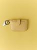 JILLSTUART [Bow 2] [Keyring Included] Light Yellow Cowhide Leather Card Wallet and Charm JAWA5F234Y1