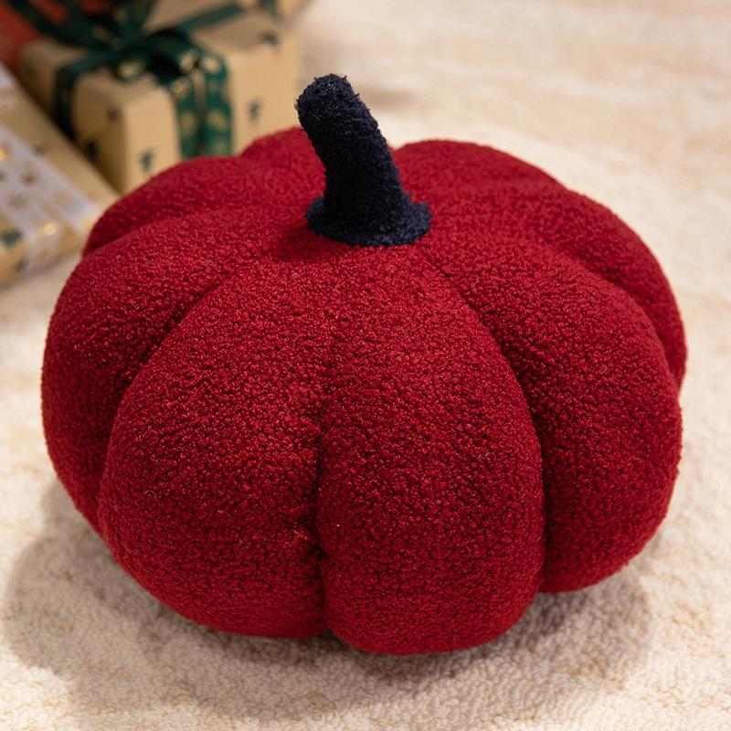 Coussin Décoratif Citrouille Mignonne 3D Oreiller de Fête Oreiller Citrouille à Pois Oreiller Remplissage Moelleux Oreiller Pelucheux Fête 20cm