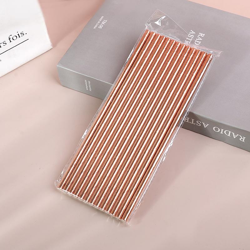 50/100pcs Disposable Paper Drinking Straws for Wedding Bridal Shower Birthday Party Decoration Baby Shower Favors Supplies