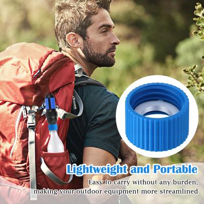 Wasserfilter Kupplungssatz, Kompatibel mit 28mm Außengewinde Wasserfiltern und Standard-Plastikflaschen, Filterreinigungs-Kupplung mit Dichtung