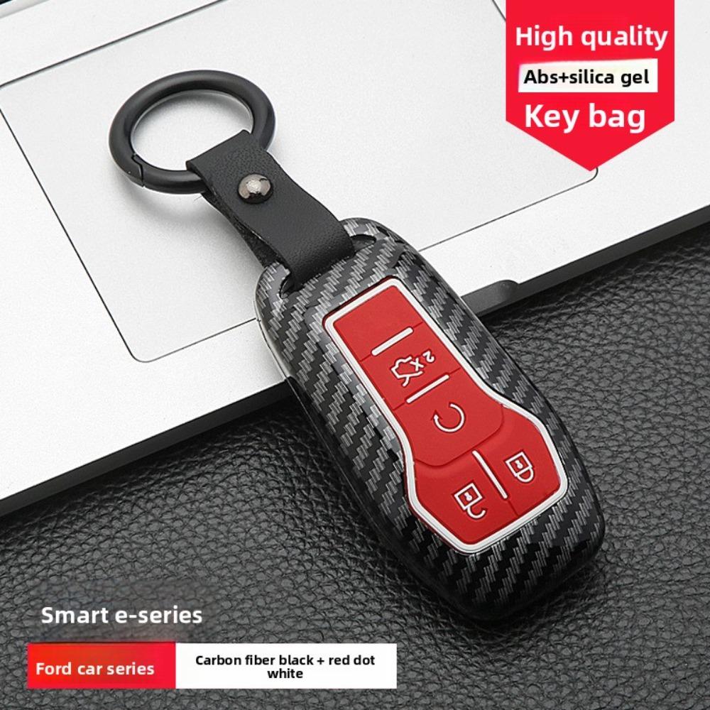 For Ford 2019 Mondeo Key Case Carbon Fiber Cover for Escape Taurus Foldable Key Shell