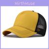 Stylish Cotton Mesh Baseball Cap With Embroidered Elements Adjustable Size