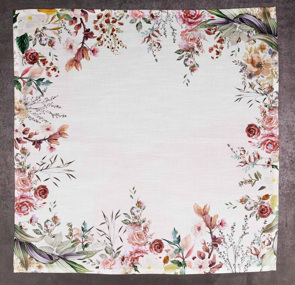 Vargottam Luxury Collection Dinner Table Linen Decor Cotton Napkin Printed Fabric Reusable Napkins Set Of 12, 20   X 20   - Watercolor