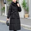 Fashion Woman Winter Long Coats Hooded Thick Warm Casual Winter Jacket Women's Parkas With Belt