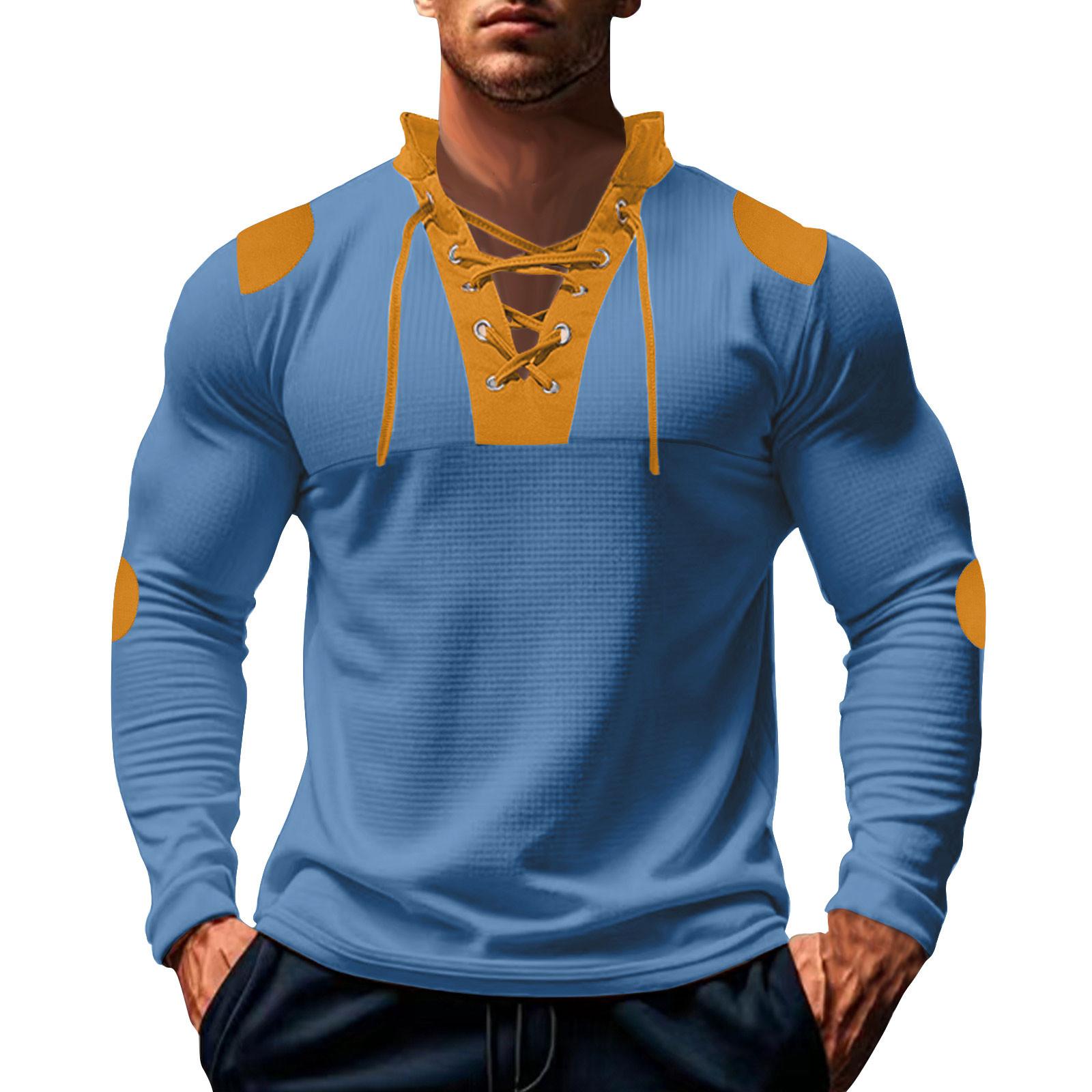 Мужская повседневная футболка с цветными блоками — фото 7