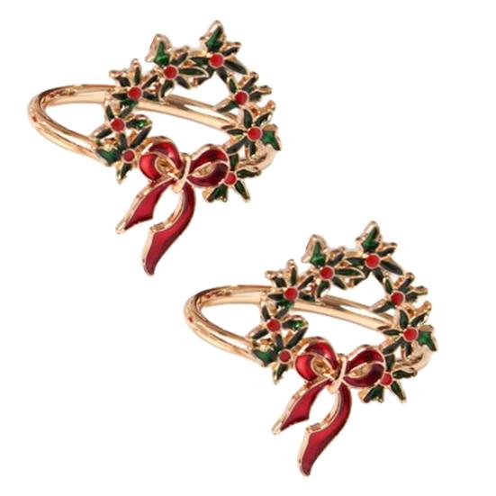 Weihnachtsserviettenringe, exquisite dekorative Serviettenschnallen aus Zinklegierung, Weihnachtsbankett, Hoteltischdekoration, täglicher Gebrauch