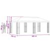Gazebo with Side Walls 6 x 3 m Anthracite Polyester and Steel