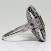 Wedding Engagement Women Retro Cubic Zirconia Inlaid Square Finger Ring Jewelry