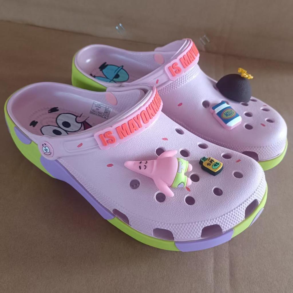 SpongeBob & Patrick Star Kids' Co-branded Crocs - Breathable, Comfortable Parent-Child Sandals
