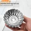 Stainless Steel Egg Tart Molds Silver Nonstick Cookie Pudding Mould Thickened Reusable Dessert Mould Flower Muffin