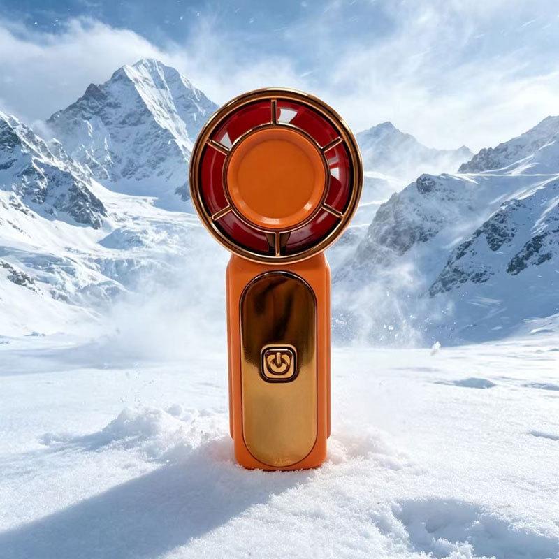 X688 Turbo Mini Handheld Fan - USB Rechargeable, Long-Lasting Battery, Powerful & Portable for Outdoor Use.
