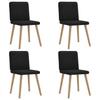 VidaXL Dining Chairs Set of 4 Black Fabric 3315246