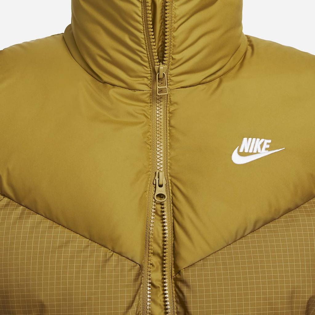 Nike Sportswear Windpuffer Therma-FIT Solid Color Zip-Up Stand Collar Loose Vest Women vest Bronze FN0031-716