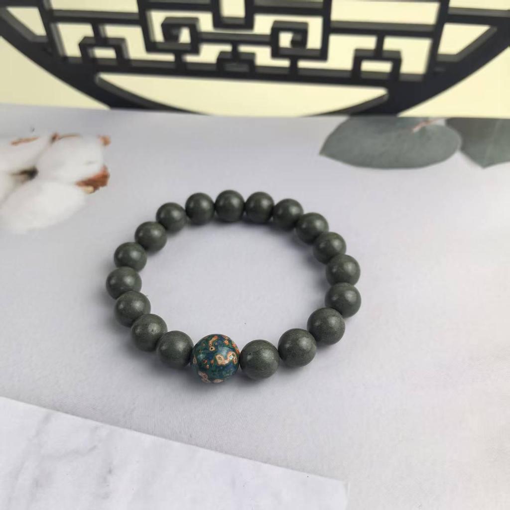 Mixed Incense Beads Bracelet with Lacquer Beads - Unisex Chinese National Style, Collectible Buddhist Beads, Hand-Playing Bracelet